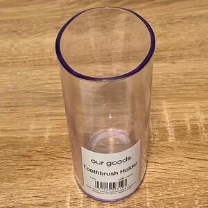 our goods Oval Toothbrush Holder - Clear